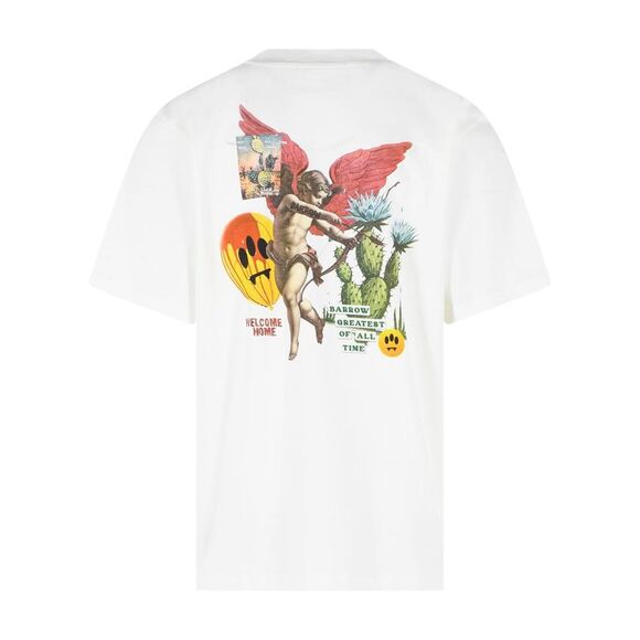 Barrow White Cotton T-Shirt Men